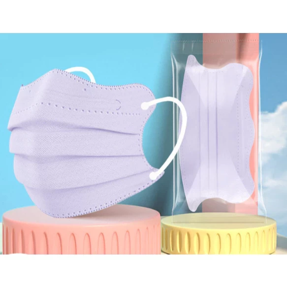 Korean Style V-Shaped Three-Dimensional Mask Buy Ten Get One Free Korean Small Face Mask Morandi Color Mask Three-Dimensional Mask